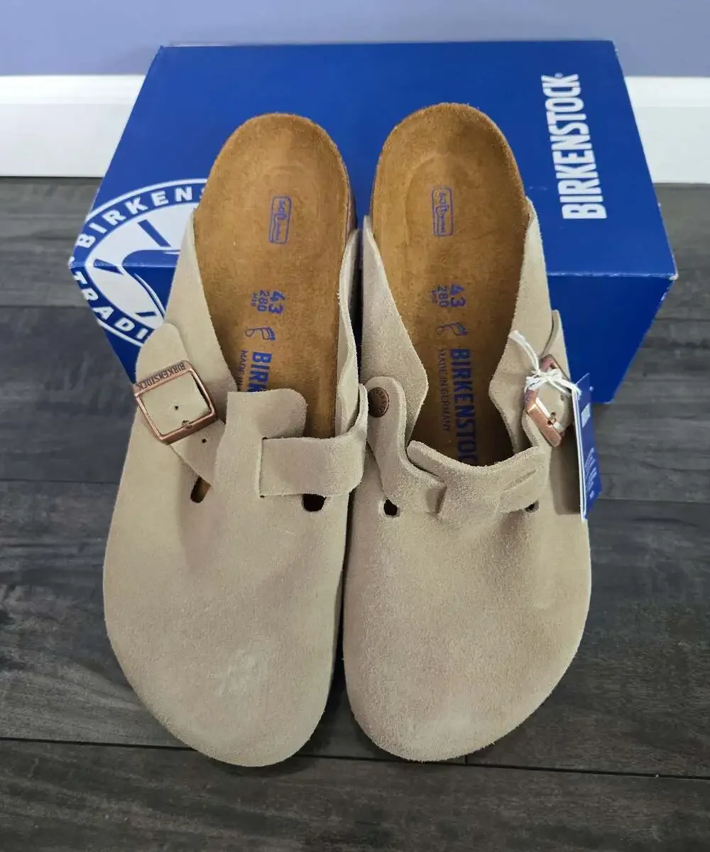 ** New BIRKENSTOCK Boston Soft footbed Taupe Size 43